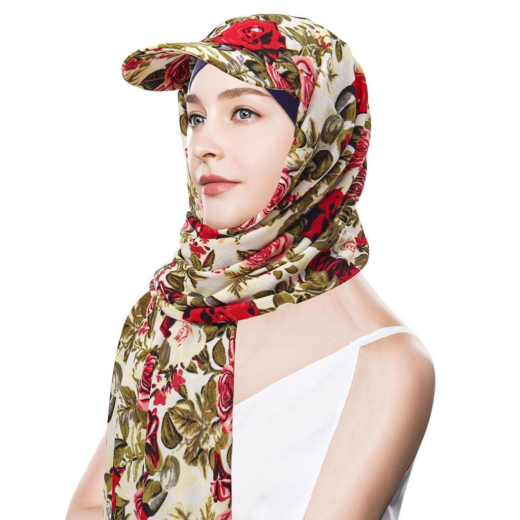 Solid Color Women's Versatile Scarf Hat - Middle East Hijab Style