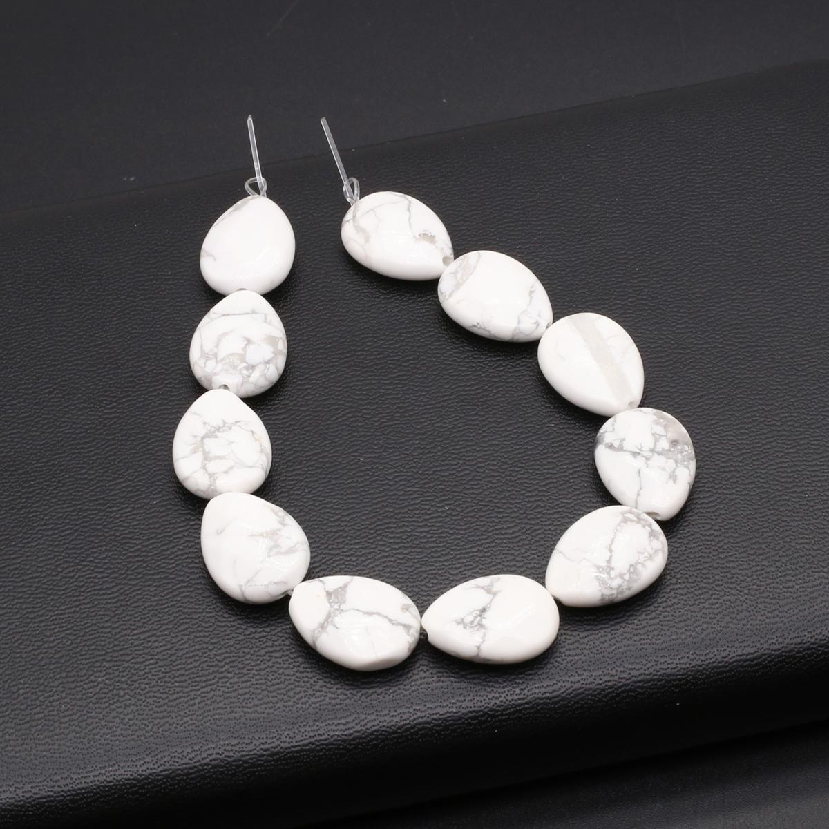 

Бусины из натурального камня малайский нефрит/агаты каплевидные граненые бусины для изготовления ювелирных изделий DIY ожерелье браслет серьги аксессуар White Turquoise/18x14mm