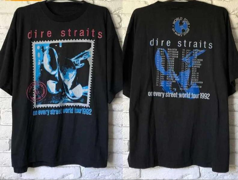 

Dire Straits Band On Every Street World Tour 1992 T-Shirt S-5XL Unisex T-Shirt S