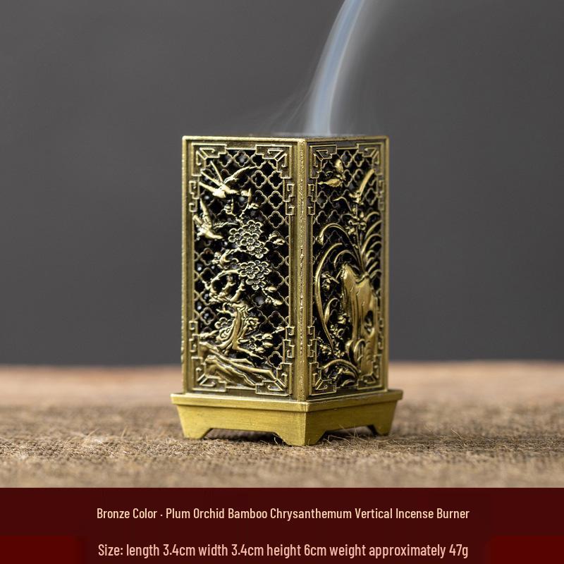 Auspicious Cloud Mini Copper Incense Burner for Indoor Aromatherapy