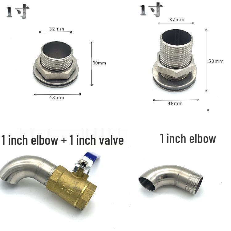 Stainless Steel 4-Point Thread Oil Drum Tank Connector