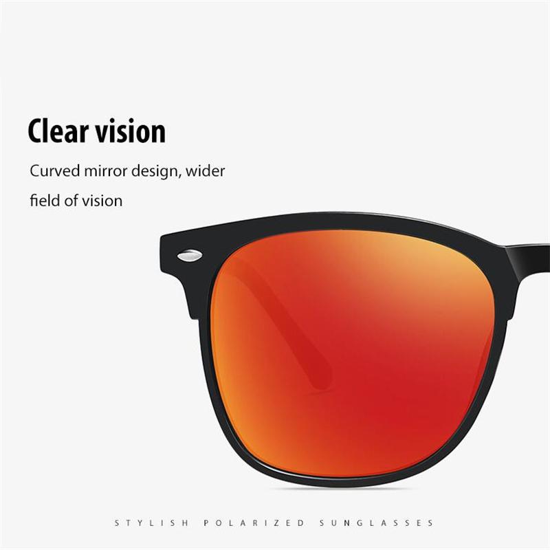 Big Frame Anti-Glare Square Myopia Sunglasses Women Men Outdoors Sport Red Coating Lens Nearsighted Sunglasses -0.5 -0.75 To -6