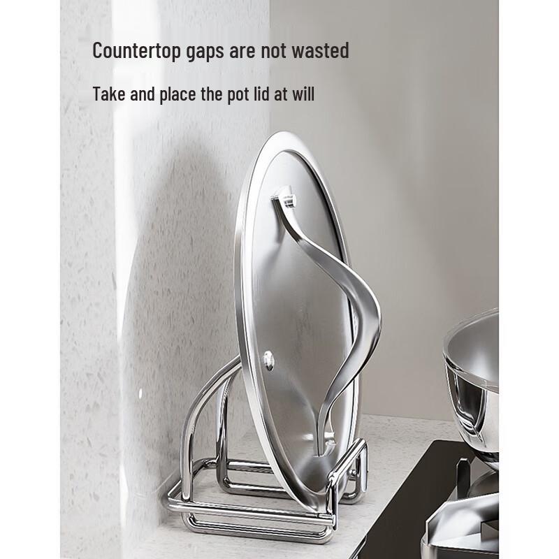 Verdickter Edelstahl Topfdeckel- und Schneidebrettständer