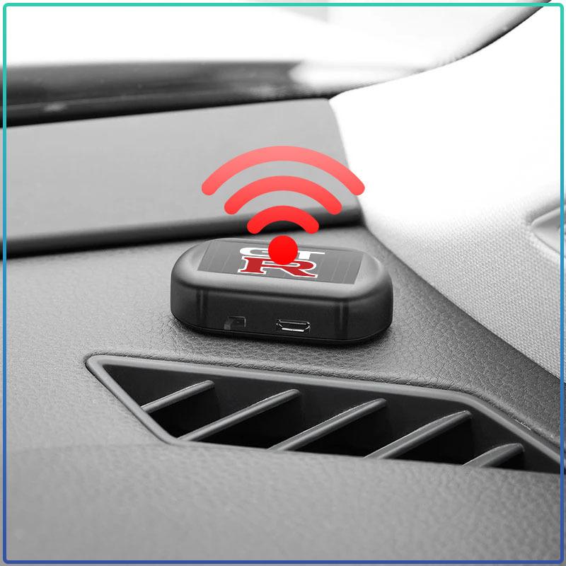1Pcs Car Fake Security Light Solar Powered Simulated Dummy Alarm For Nissan GTR X-trail Tiida Qashqai J10 J11 Leaf Kicks Versa