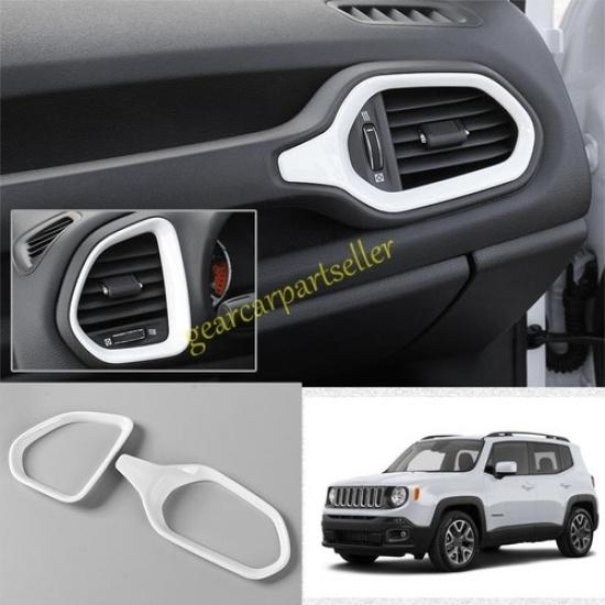 For Jeep Renegade 15-2023 Alpine White Console AC L&R Air Outlet Vent Trim 2pc