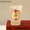 Creatieve Glazen Beker met Vers Fruit Print, Omkeerbare Bierbeker voor Melk, Sap en Koude Dranken, Niche Koffiekopjes, Bar Accessoires Wijnglas