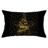New Black Gold Series Christmas Peach Skin Print Waist Pillow Cover Home Accessories Cushion Cover Sofa Cushion Cover