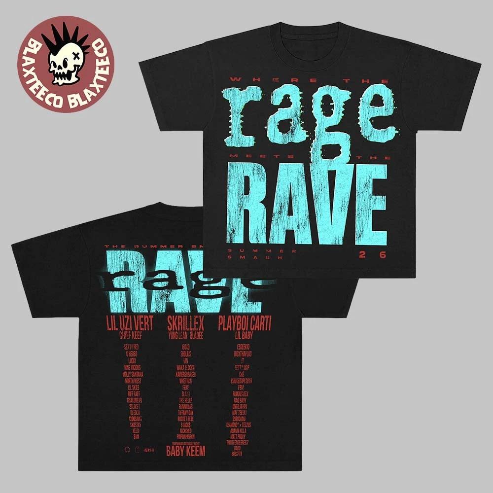 Smash 2026 Festival Merch Lineup Rage Meets The Rave T-Shirt 4XL