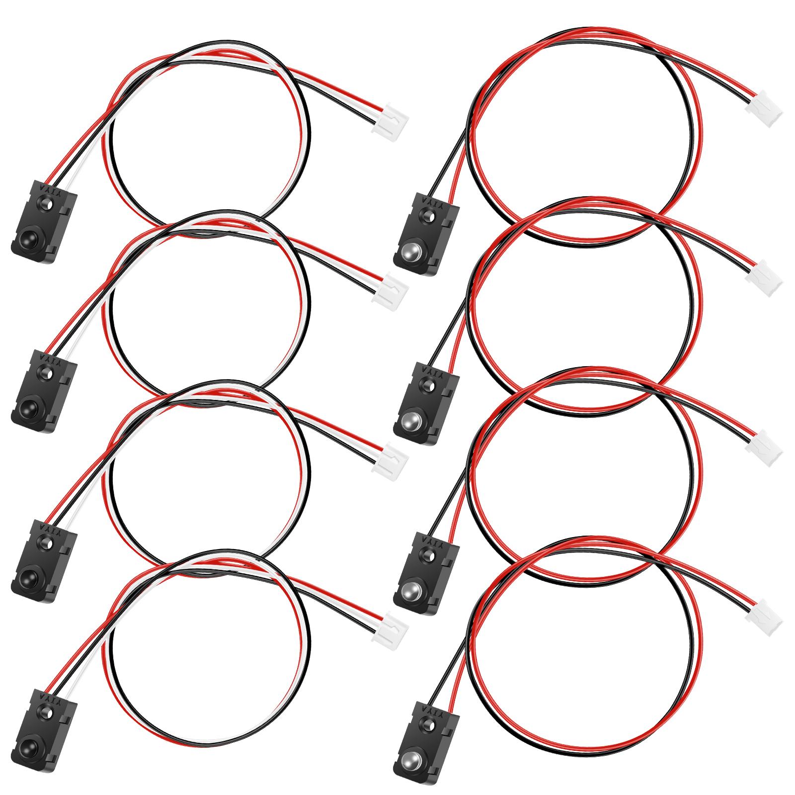 4 пары DC5V Инфракрасный датчик-извещатель лучевой, Фотоэлектрический переключатель, Расстояние обнаружения 1 м, NPN NO или NC выход, Промышленный контроль