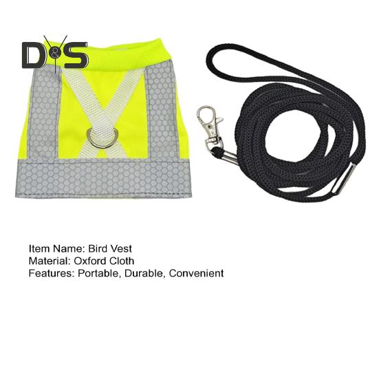 Bird Flight Harness Vest Parrot Suit with Leash Reflective Vest Bird Clothes for Cockatiels Conures Budgies Parrot Flying Training Clothes Leash Set