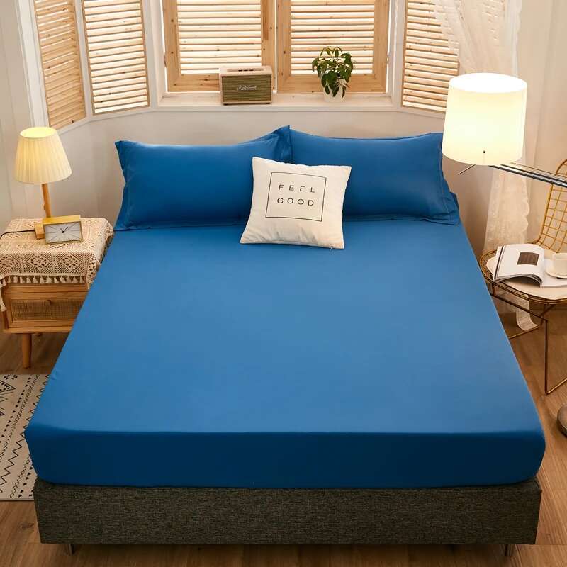 Solstice Waterproof Fitted Sheet - Cute Dinosaur Couvre Lit (Queen/King), Elastic Kids Bed Sheet (No Pillowcase)