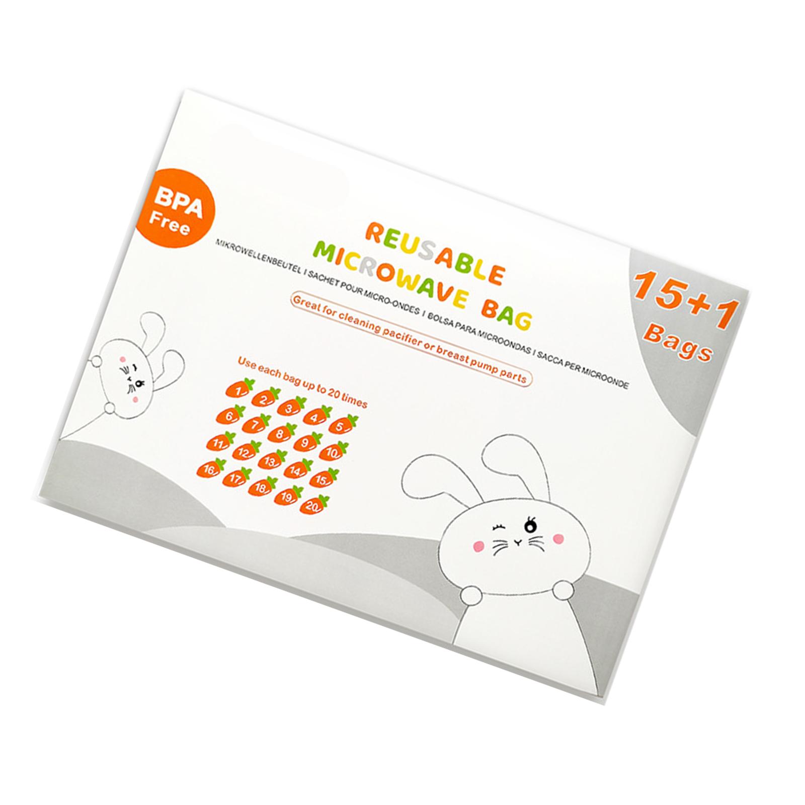 

16/42 пакета для стерилизации в микроволновой печи, удобные для путешествий, дезинфекционный пакет для быстрой и легкой дезинфекции детских бутылочек 16