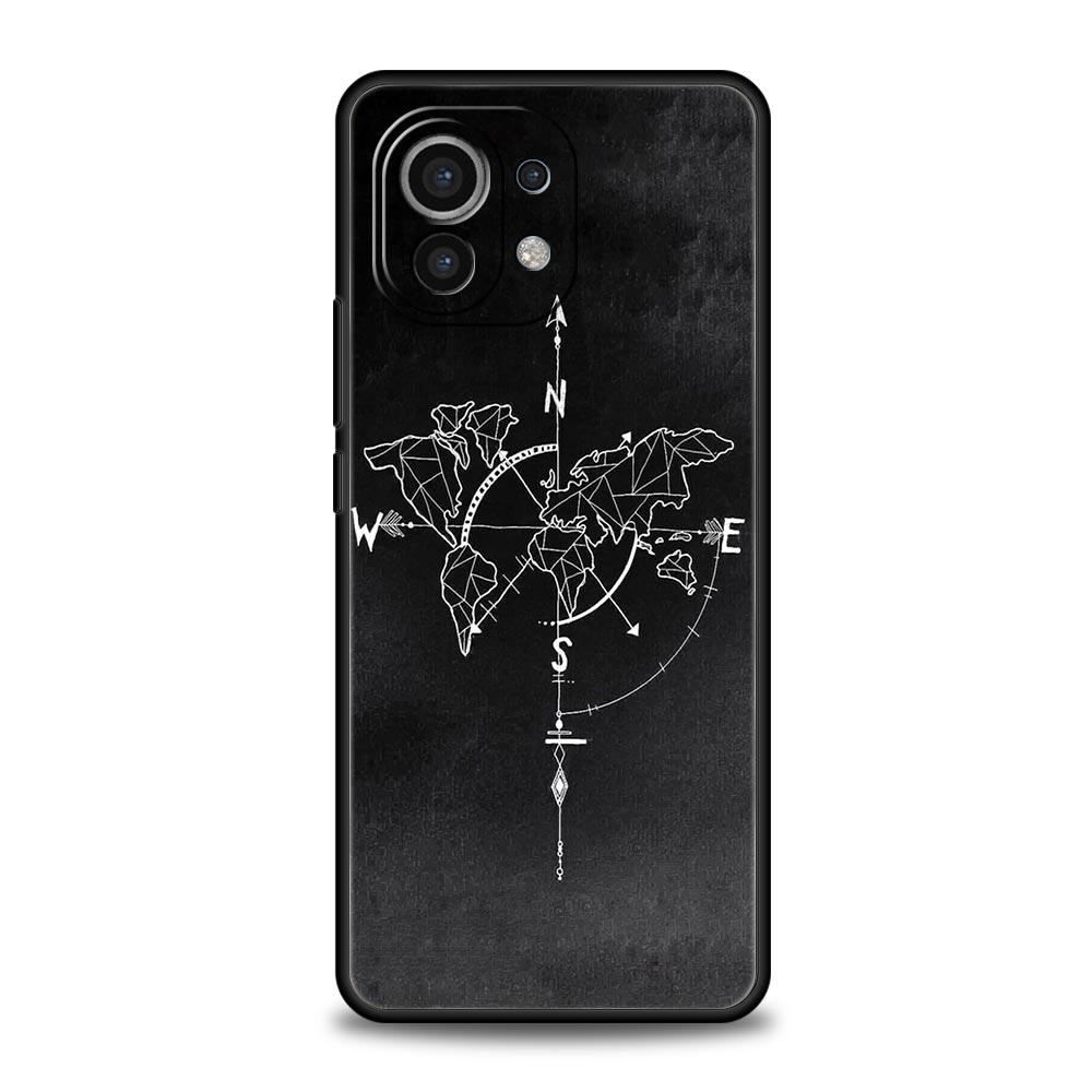 Fashion Planes World Map Travel Phone Case For Xiaomi Mi 15 14 Pro 13 Lite 10T 1 1T 12 13T 14T Poco X6 X5 X4 X3 NFC F3 F4 Cover