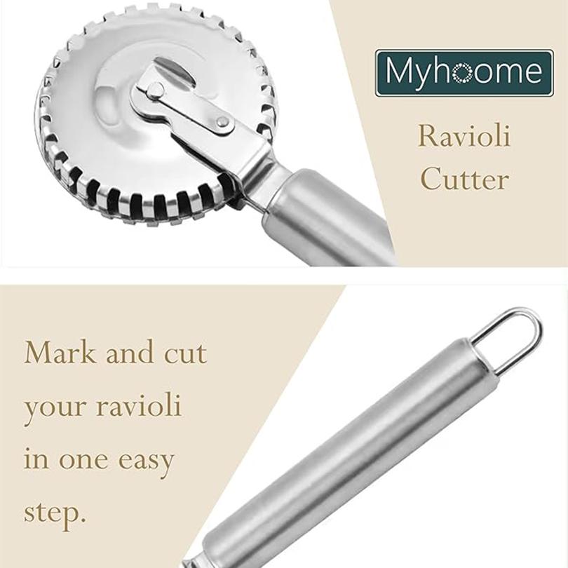 Těsnící váleček Těsnící nůž na okraje Nerezová ocel, Oboustranný váleček Nůž na vykrajování Krajky Efektní plnění Knedlíkový koláč