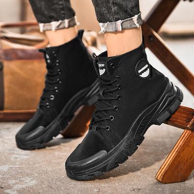 Men's Shoes Autumn and Winter New Casual Shoes Fashionable Outdoor Tooling Boots Trendy High-top Canvas Shoes Korean Version Retro Martin Boots