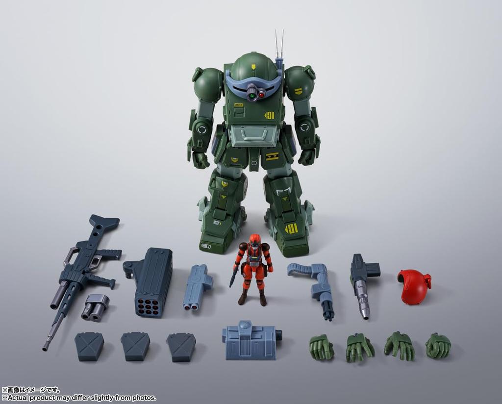 TAMASHII NATIONS HI-METAL R Armored Trooper Votoms Scope Dog Red Shoulder Custom, approximately 165mm, PVC, ABS, and die-cast painted action figure