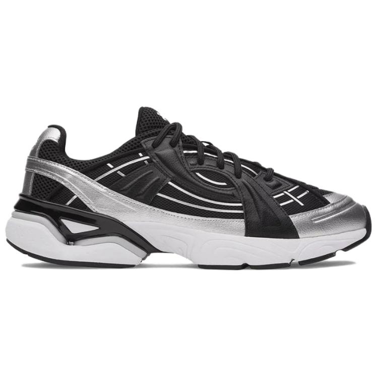 Under Armour Sneakers Unisex Sola Nero Bianco Argento Metallizzato 6005284-004