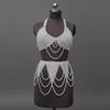 Handmade Chainmail Top and Skirt Set Medieval Festival, LARP, Cosplay, Fantasy Costume, Renaissance Faire Outfit