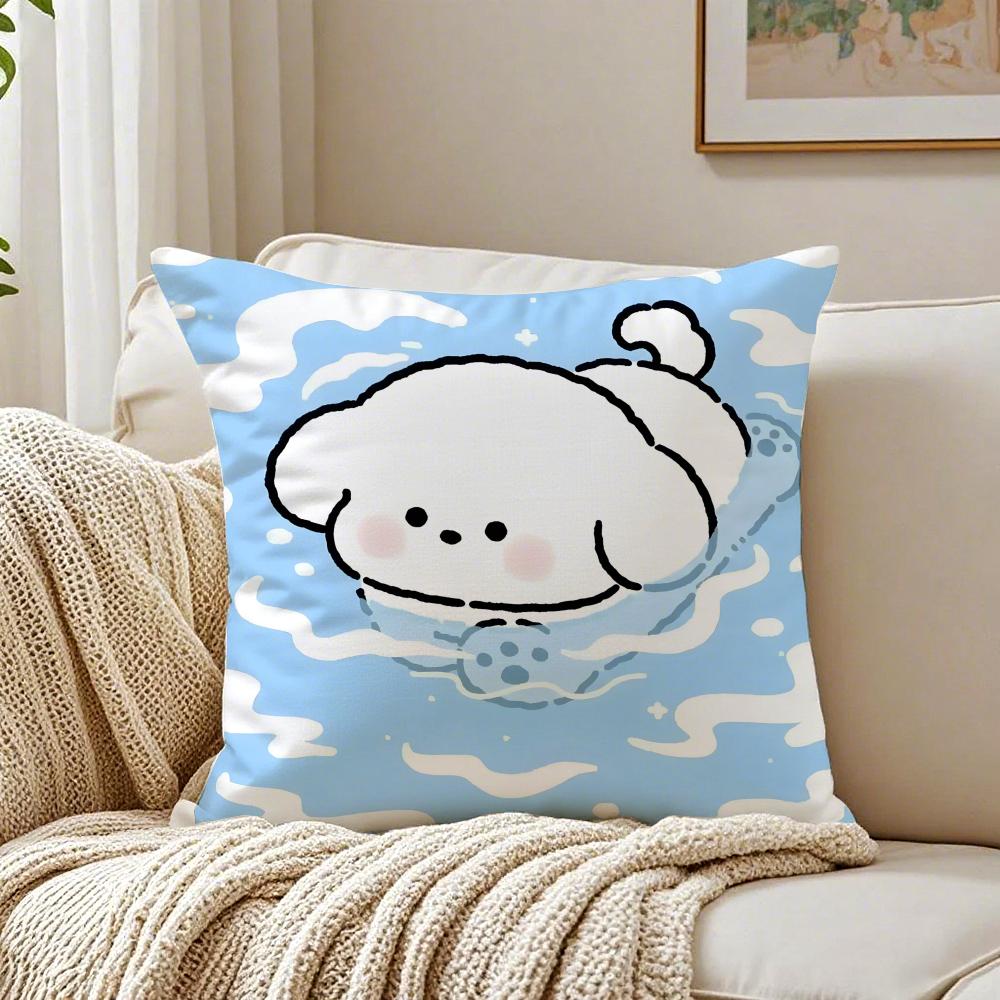 Healing Iittle Fresh Cartoon Animal Cushion Cover Pillowcase Antidustmite Living Room Sofa Decor Cushion Room