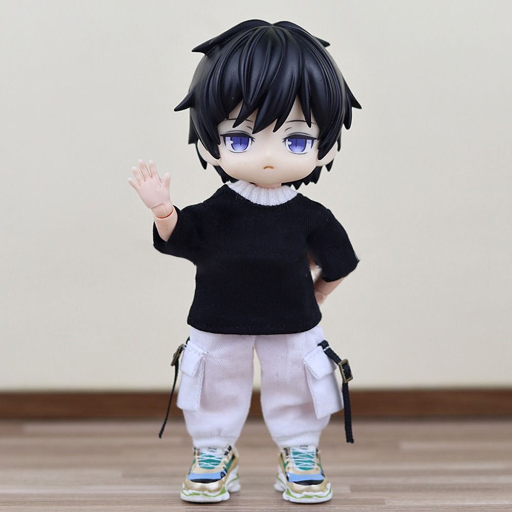 Obitsu11 Clothes Fashion Printing Tops Sweatshirt Work Style Trousers Casual Pants For OB11 Doll Clothes Accessories Kids Toys
