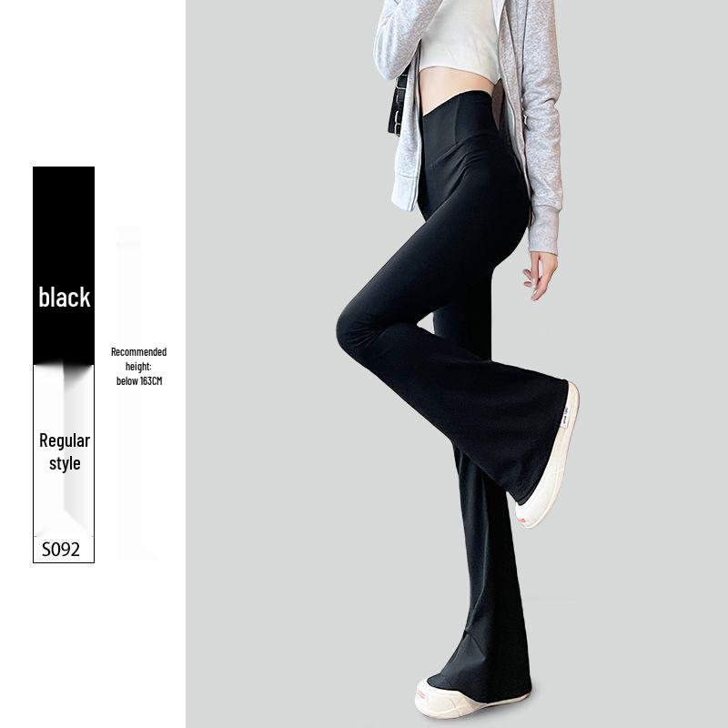 

Plus Size Fluffy Flare Yoga Pants for Women - High Waist Stretch Shark Flare, Long Pants for Autumn/Winter 2025. M, 80-105 jin