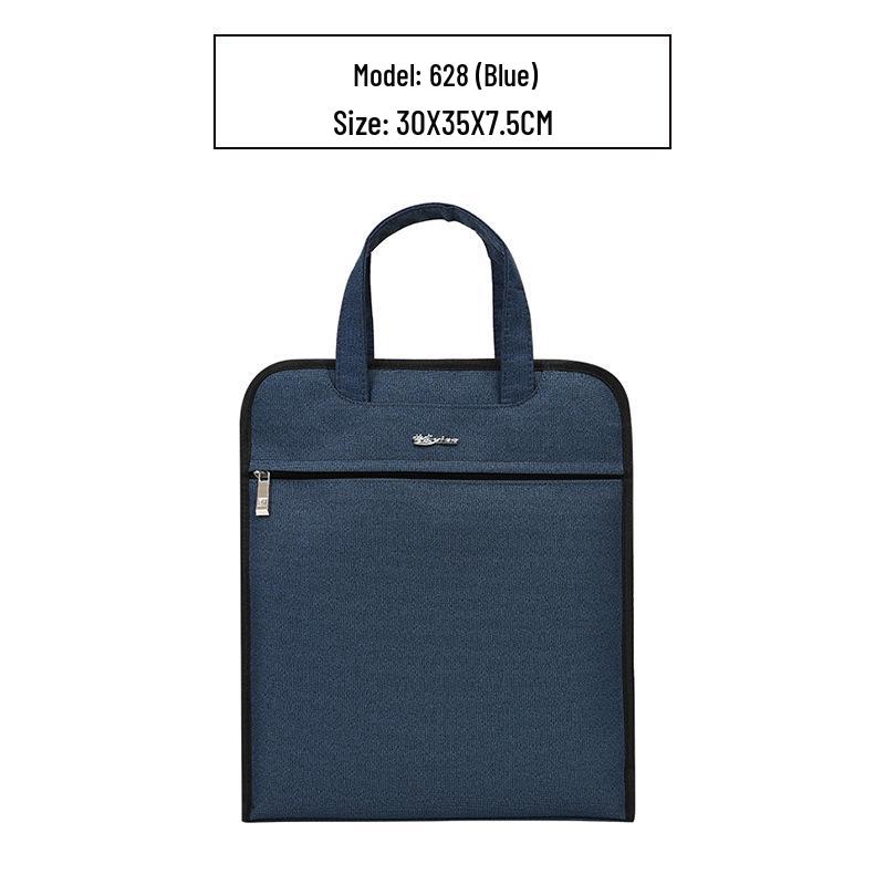 Handheld Waterproof Document Bag with Zipper - Large Capacity Office & Conference Bag for Computers & Documents