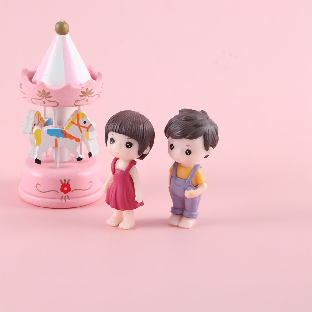 Little Lovers Miniature Landscape DIY Ornament Home Garden Dollhouse Decor Lovers Couples Ornament Christmas Gift