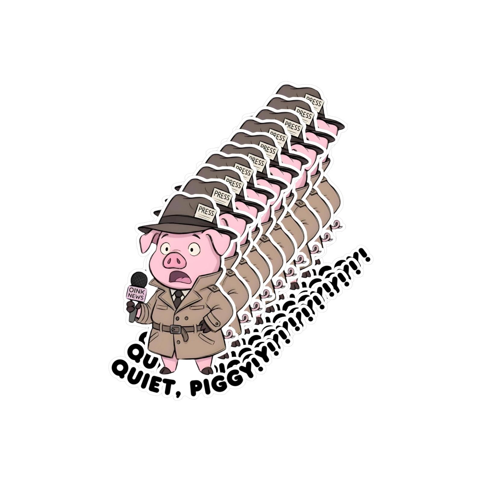 

10 Quiet Pig Head Stickers , Fun And Funny Decorative Stickers , And Cute Label Stickers one size білий