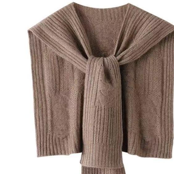 Versatile Cashmere Knit Shawl: Fashionable, Warm, Simple for Spring & Autumn