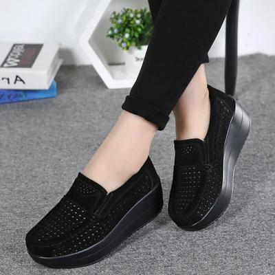 Damenschuhe Neue Frühjahr Plateau Flats Sneakers Damen Wildleder Leder Damen Freizeitschuhe Slip On Flats Heels Creepers Mokassins
