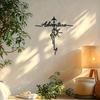 Vintage Metal Wall Art Sculpture Airplane Mountain Adventure Minimalist Iron Home Decor