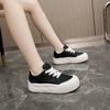 Br993 New  Spring and Summer Thick Sole Increased Casual Women's Shoes Korean Style Students' Skateboard Shoes round Head Breathable Street Shooting
