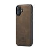 DG.MING For iPhone 17 Case PU Leather Covered PC+TPU Hybrid Phone Shell
