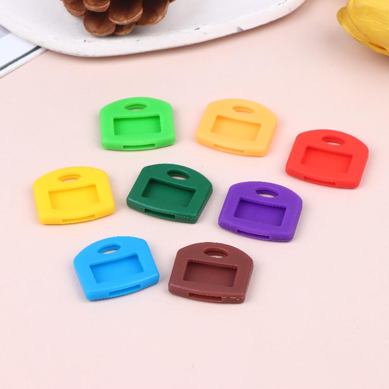 Colorful Silicone Key Identifier Caps 12 Pack Flexible Key Covers for Easy Key ID in School Apartment