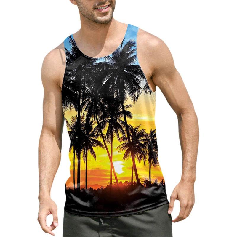 Tropical Palm Tree 3D Print Tank Top Men Women Tank
