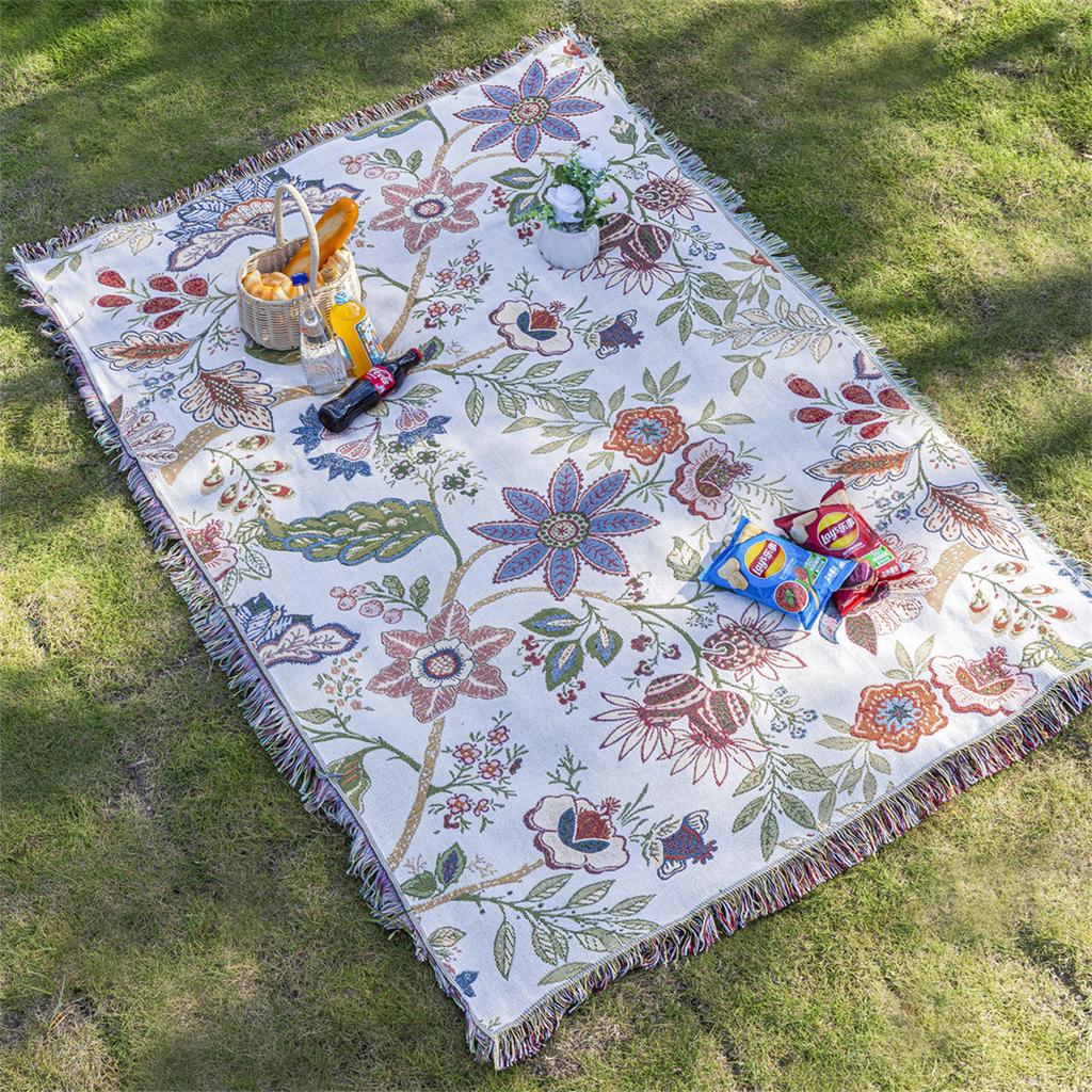 Picnic Mat Moisture-proof Mat Thickened Ins Wind Outdoor Floor Mat Camping Picnic Cloth Bohemian Carpet