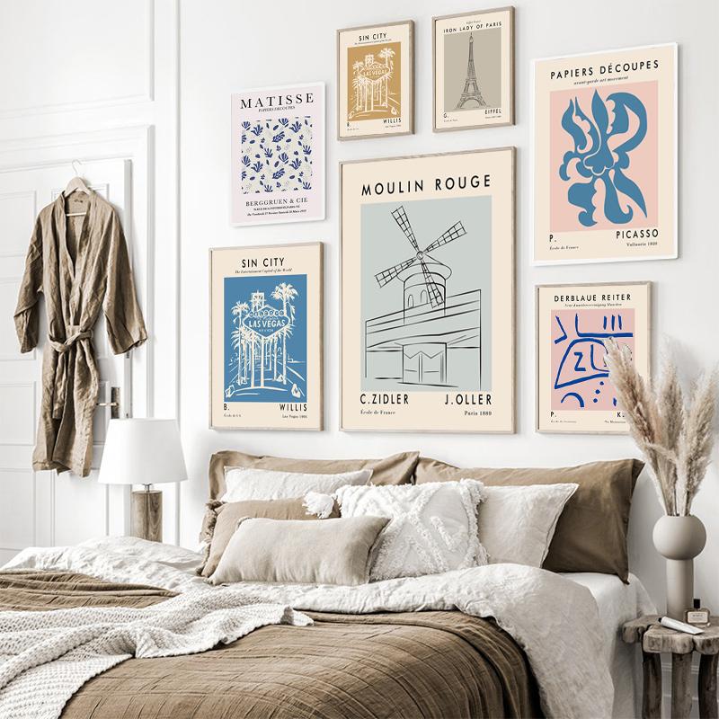 Abstrakcyjny Matisse Paryska Wieża Eiffla Płótno Plakat i Druk Henri Matisse Sztuka Ścienna Obraz Nordycki Obraz do Dekoracji Salonu