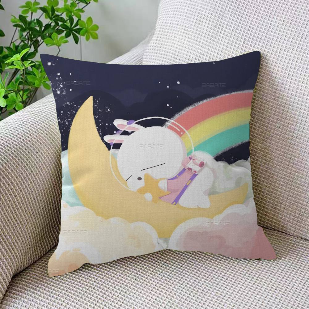 M-MashiMaro Anime Cartoon Office Cushion Pillowcase Car Cushion Cover45X45CM Lumbar Pillowcase Sofa Pillowcover