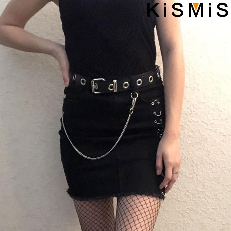 Punk Hip-Hop Chain Belt Hollow Waist Strap Casual Retro Alloy Clothing Accessory for Women Jeans