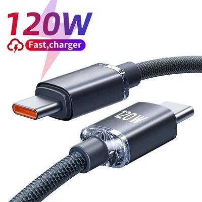 PD 120W Kabel USB Typ C do USB Typ-C dla iPhone Xiaomi Huawei Samsung Szybkie Ładowanie Ładowarka Przewód do Danych Przewód Typ-C Kabel USBC