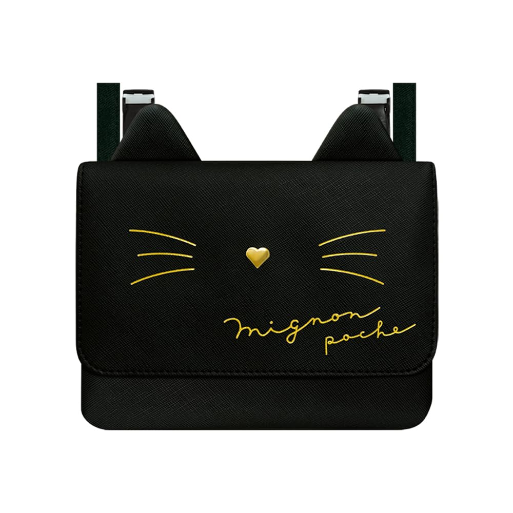 

Kamiojapan Travel Pocket with Shoulder Synthetic Anywhere Cat Black Strap, Leather, Pocket, Design, 226574, чорний