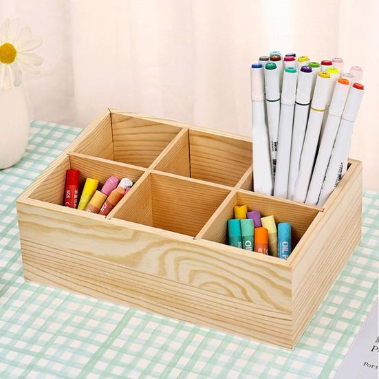 Paint Brush Storage Case Smooth Edge Burr Free Large Capacity Multiple Compartments Rectangular