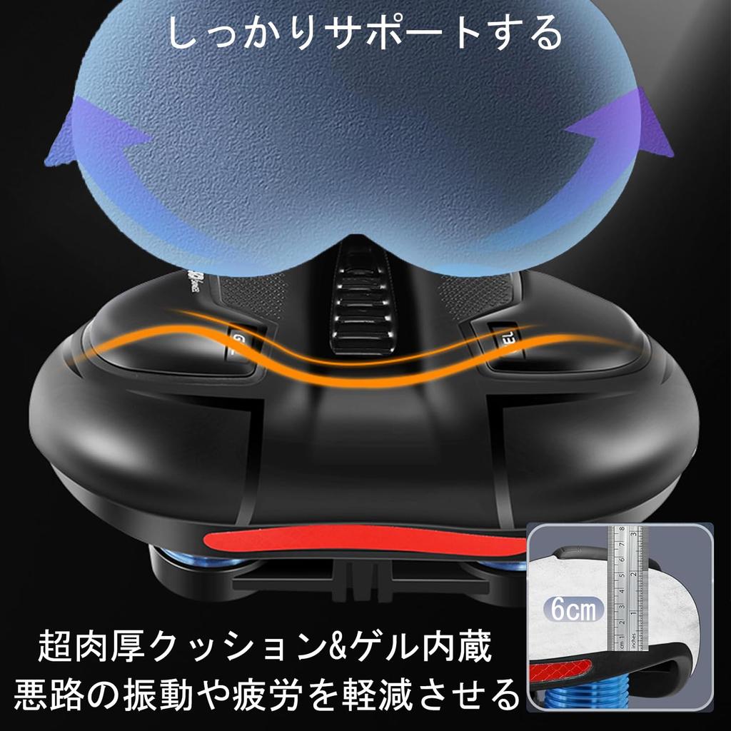 OIENNI Bicycle Saddle with Memory Foam Soft Saddle with Shock No Sore and Compatible with Road Cross and Mountain Bikes Cushion, Absorption, Bottom,