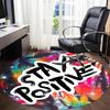 1pc Positive Vibe Chair Carpet for Office, Indoor Non Slip Washable Polyester Fiber Carpet,