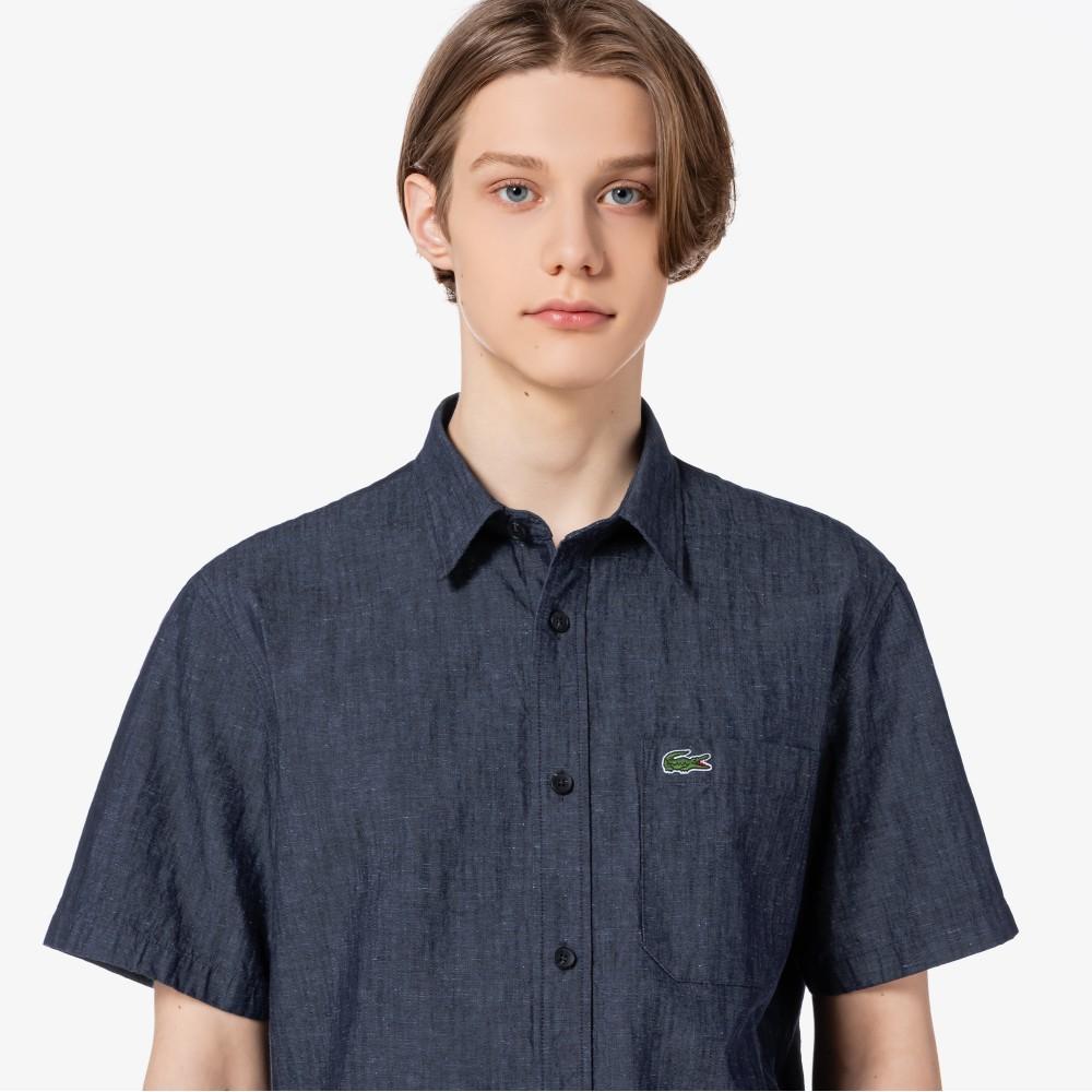 Lacoste Men's Denim Short-Sleeve Shirt CH259E-55G166