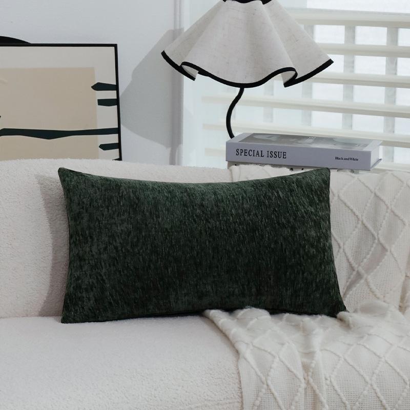 Light Luxury Pillow Sofa Living Room Solid Color Simple Lumbar Pillow Car Office Cushion Long Strip Lumbar Pillow