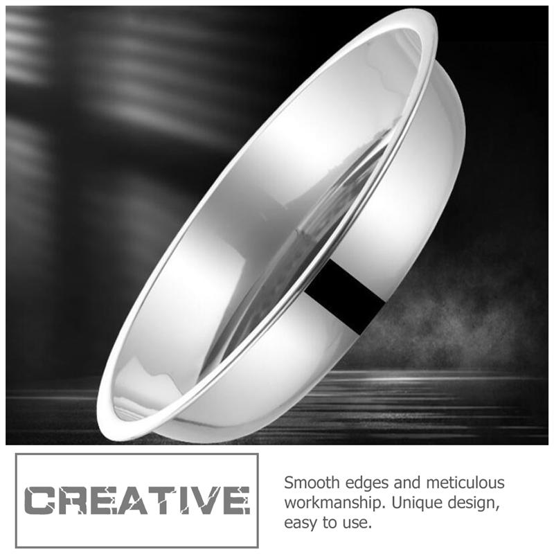 6Pcs Stainless Steel Food Round Pasta Bowlsss Round Dinner Round Pasta Bowlsss Fruit Trays Pasta Salad Snack Dessert Dishes