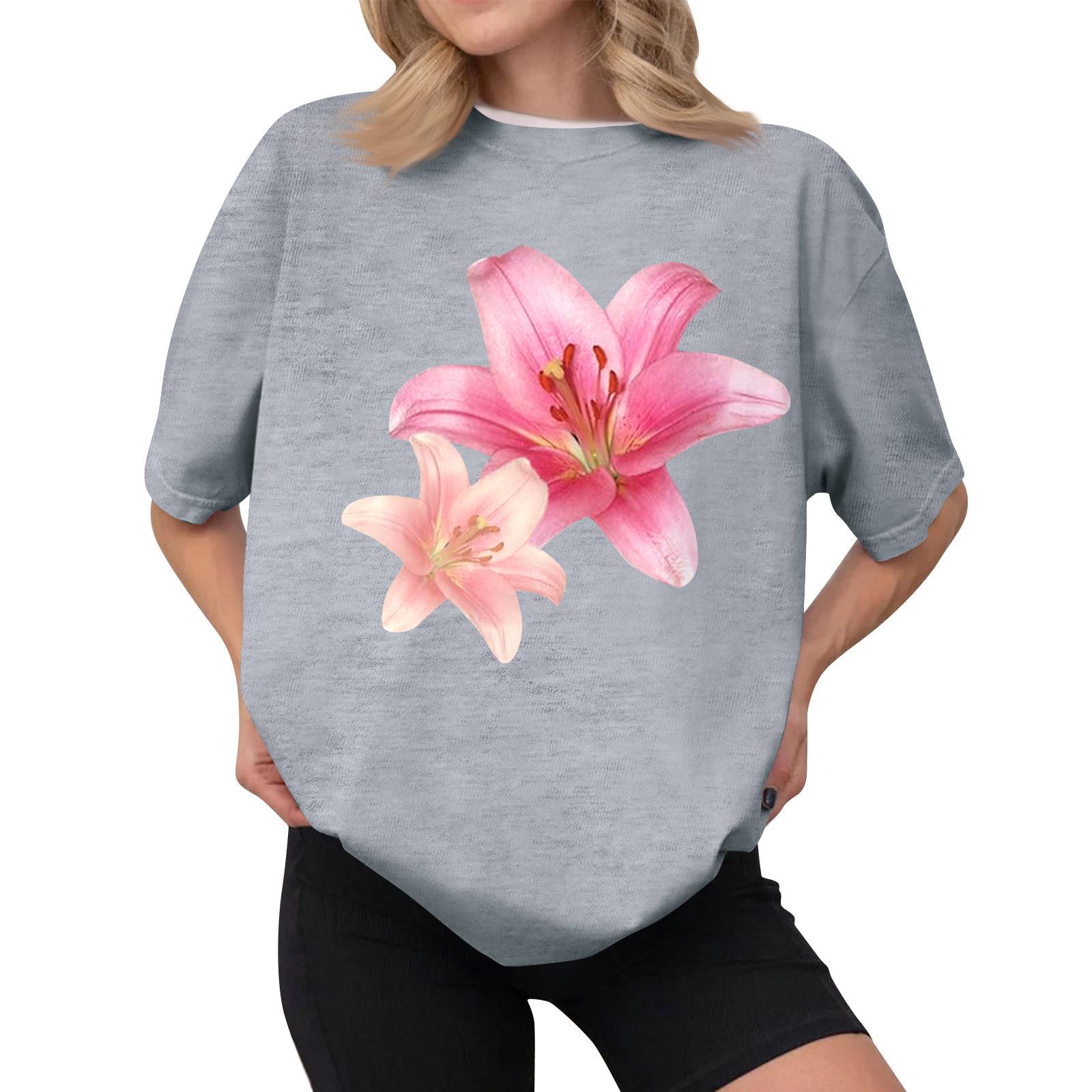 

Женская повседневная футболка с принтом, пуловер с круглым вырезом, топ с короткими рукавами XXXL