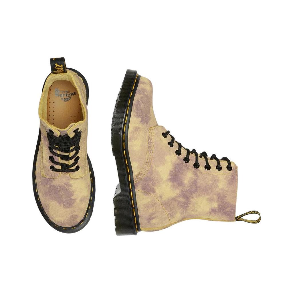 Dr. Martens 1460 Classic Tie-Dye Lace-Up Short Boots Women Boots Yellow 27962745