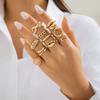Niche Trend Design Geometric Arc Ring Knuckle Ring Exaggerated Open Ring Set Fashion Commuter Party Women Jewellery